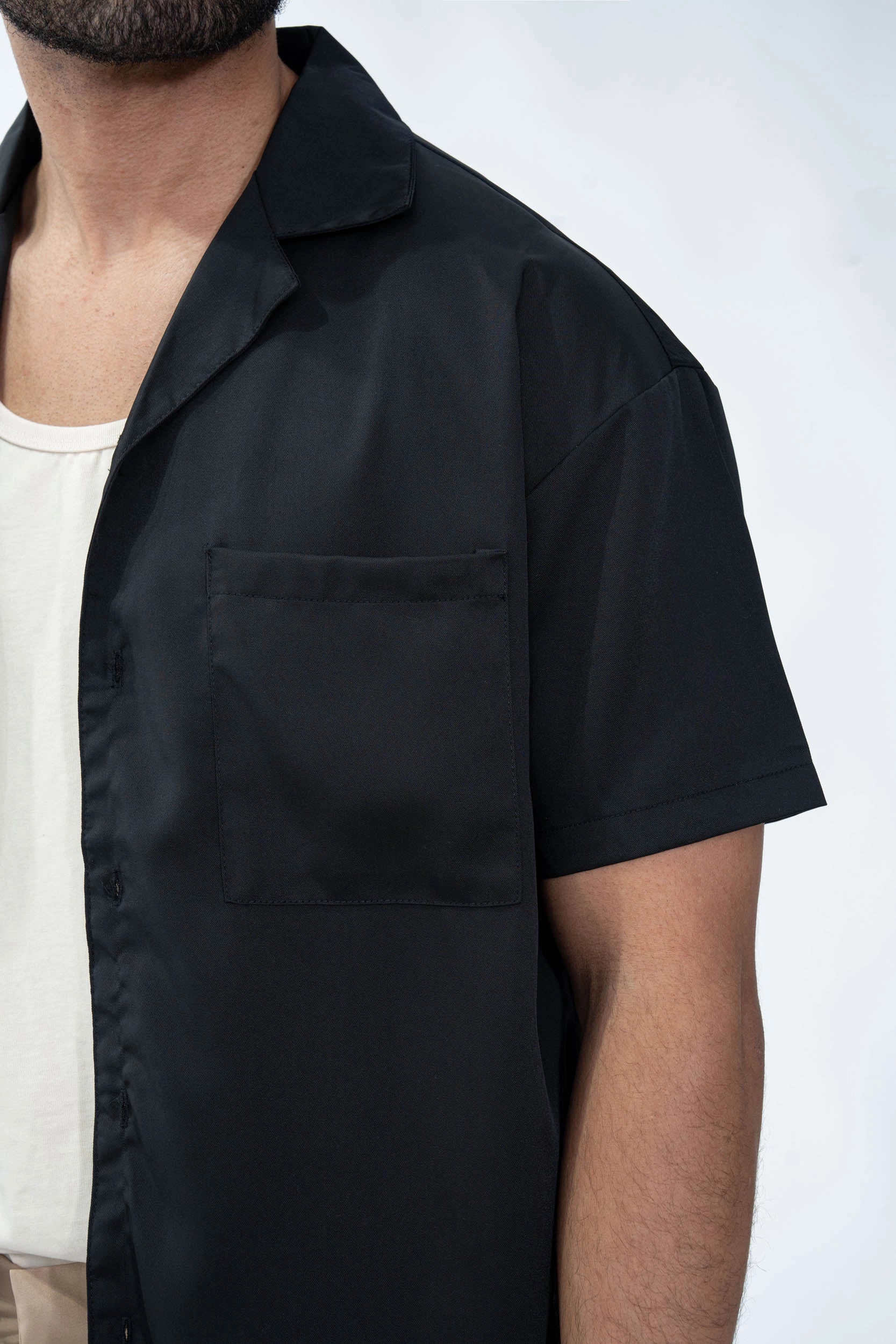 Chemise toile manches courtes unie - Image 11