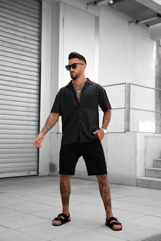 Chemise toile manches courtes unie - Image 13