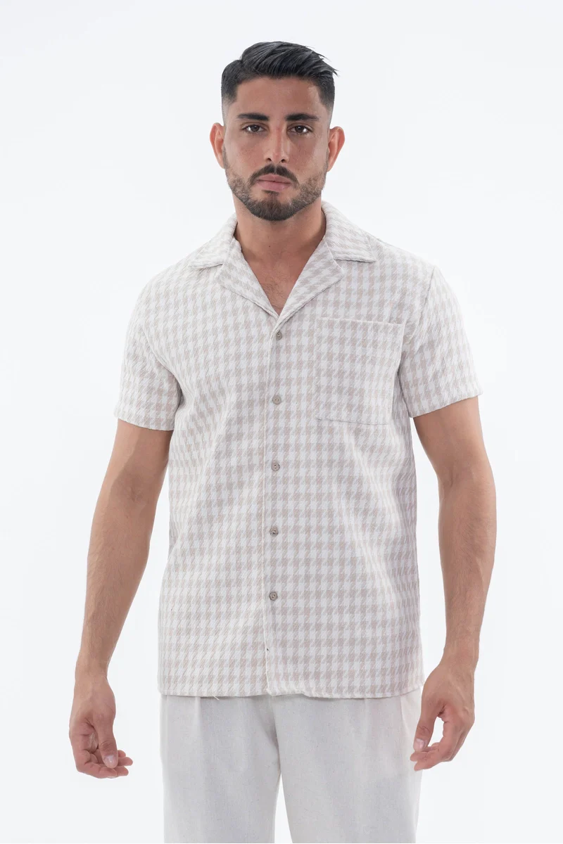 Chemise en tweed à carreaux manches courtes - Image 10