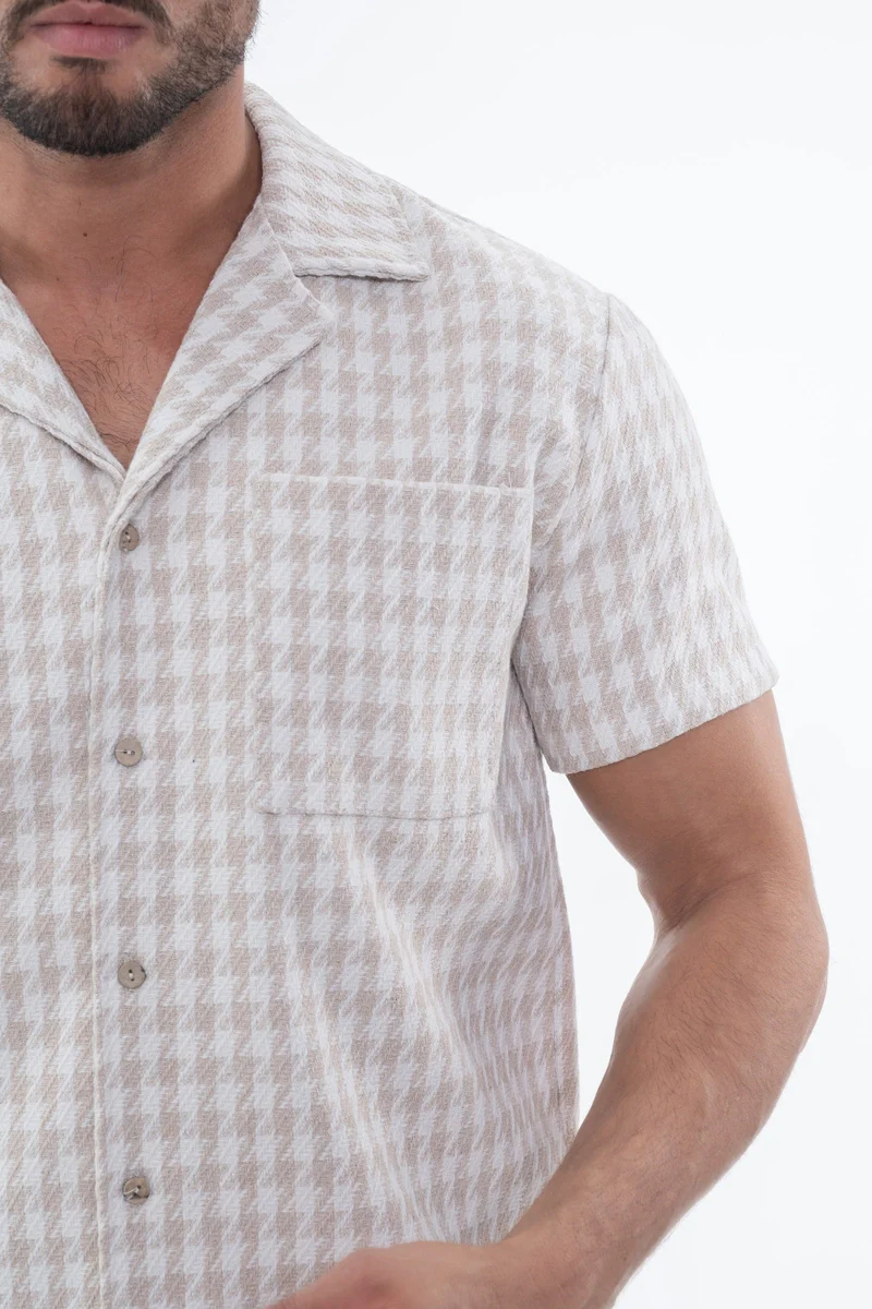 Chemise en tweed à carreaux manches courtes - Image 11