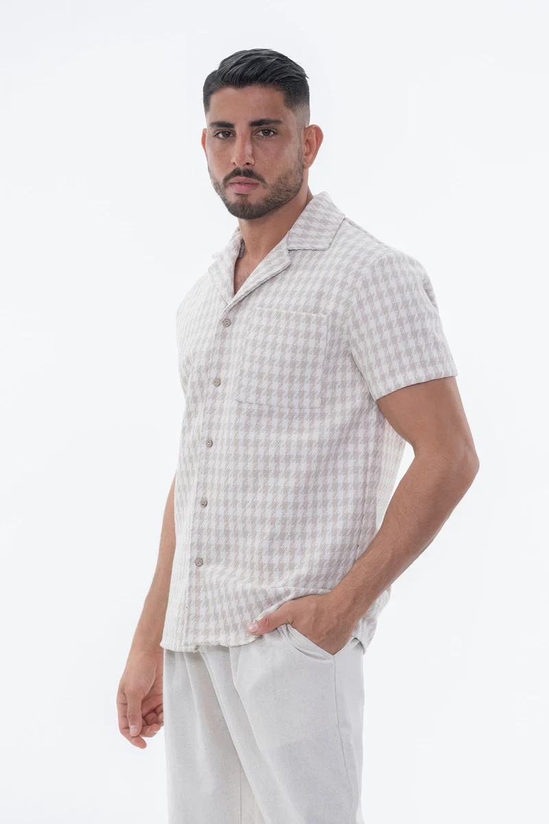 Chemise en tweed à carreaux manches courtes - Image 12