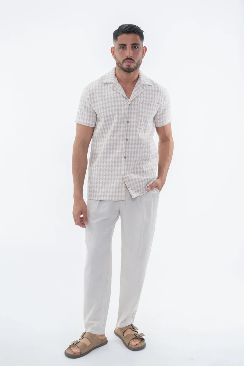 Chemise en tweed à carreaux manches courtes - Image 13