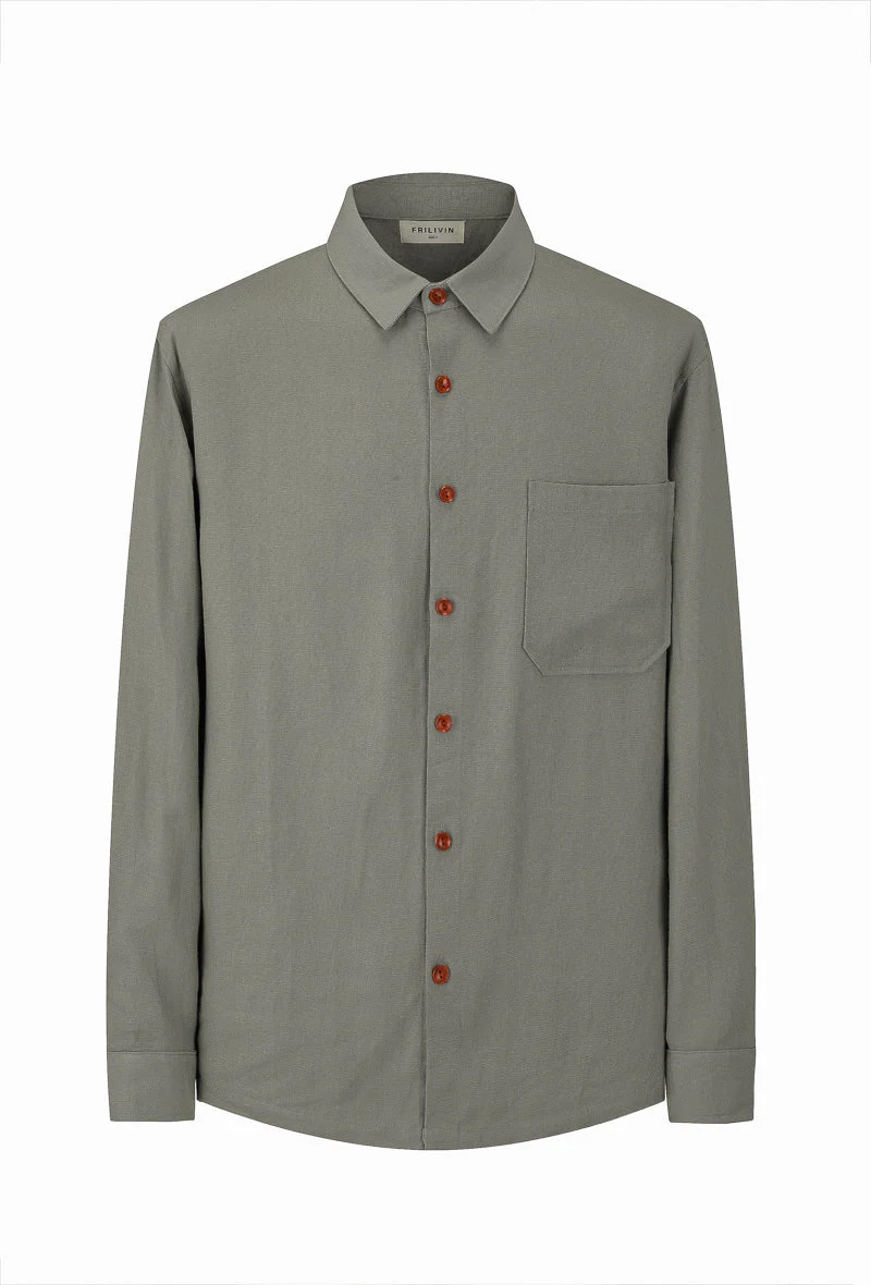Chemise unie manches longues - Image 10
