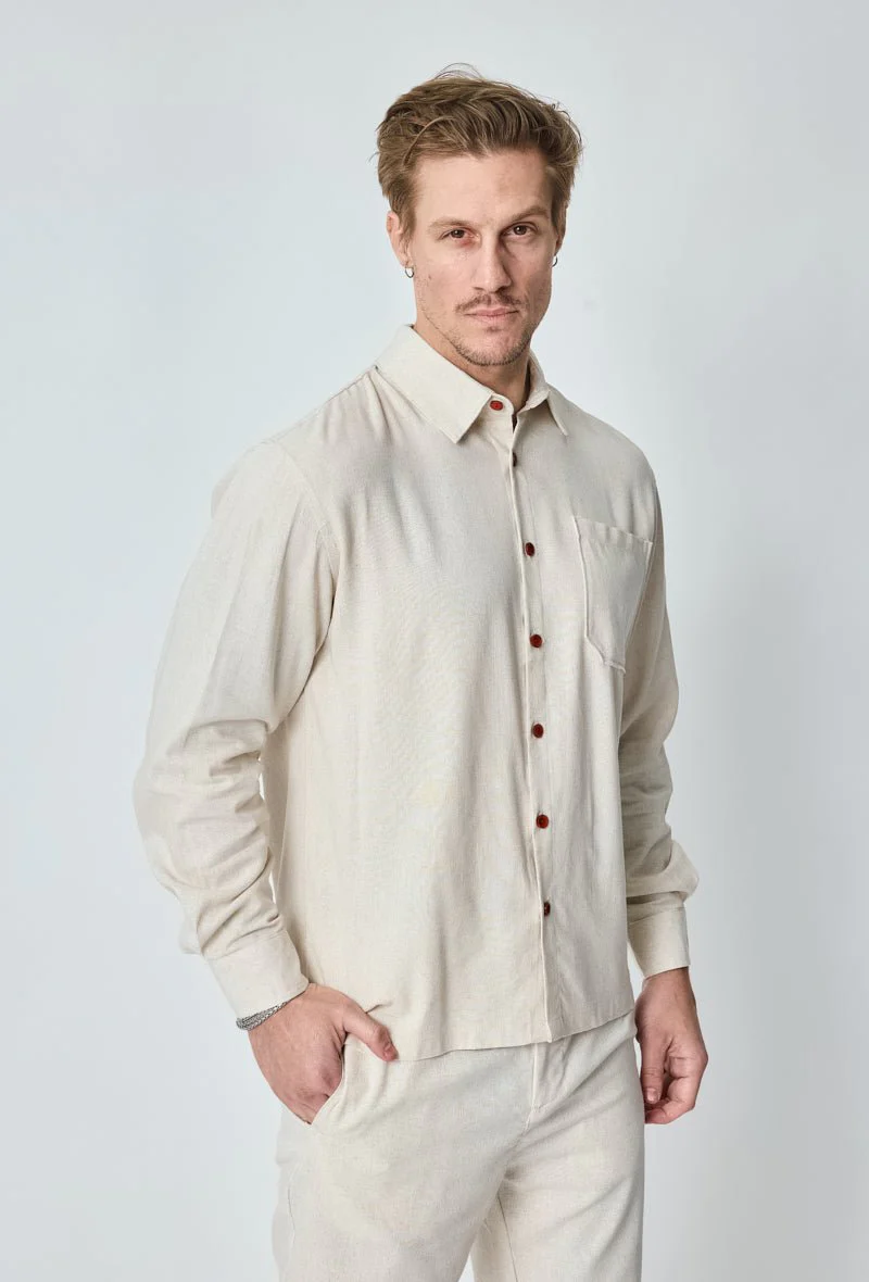Chemise unie manches longues - Image 4