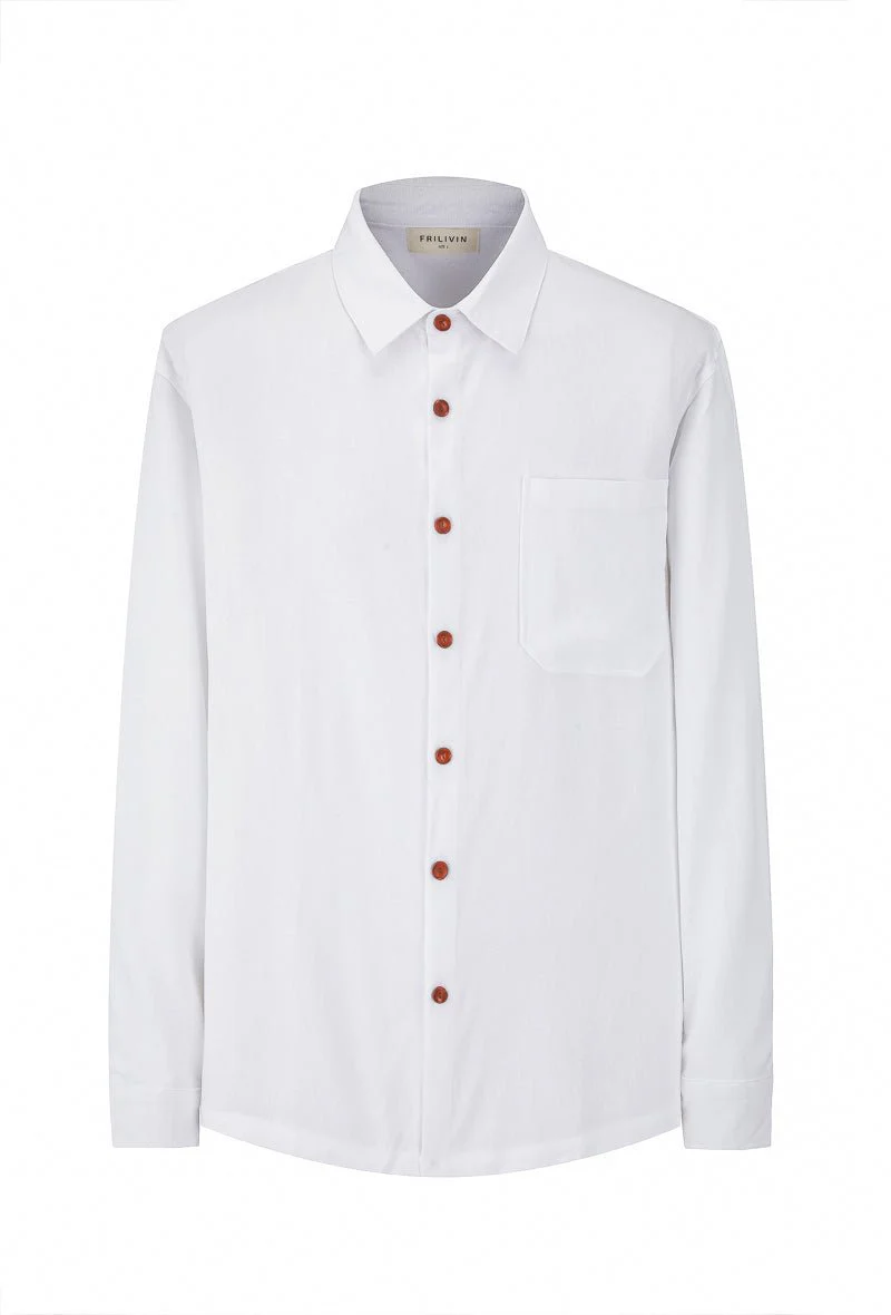 Chemise unie manches longues - Image 8