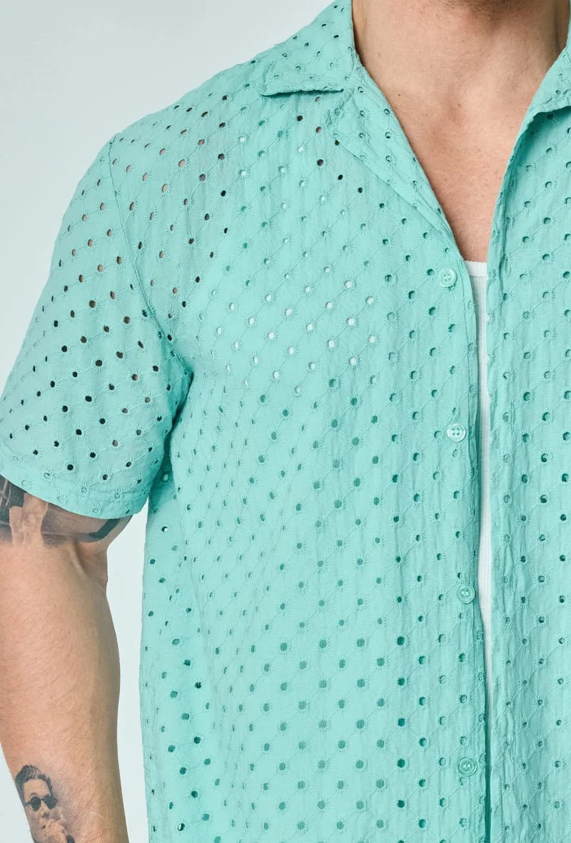Chemise unie trouée manches courtes - Image 17