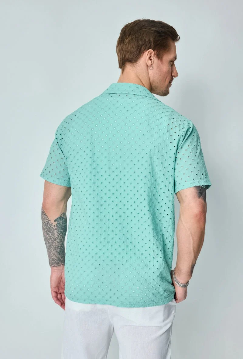 Chemise unie trouée manches courtes - Image 19