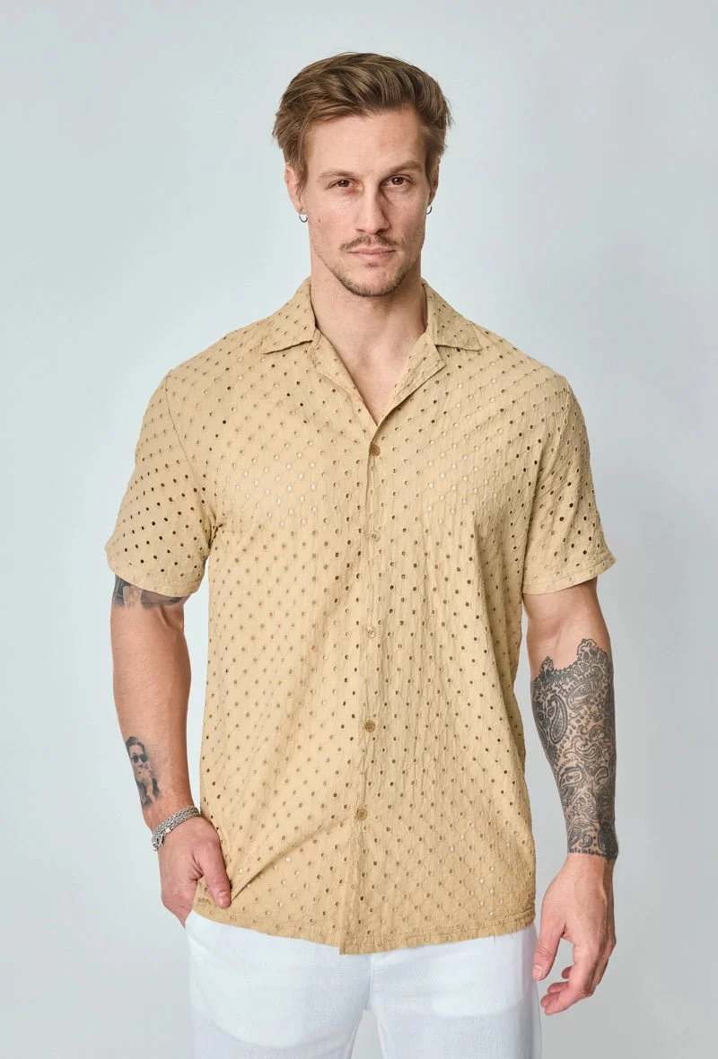 Chemise unie trouée manches courtes - Image 6