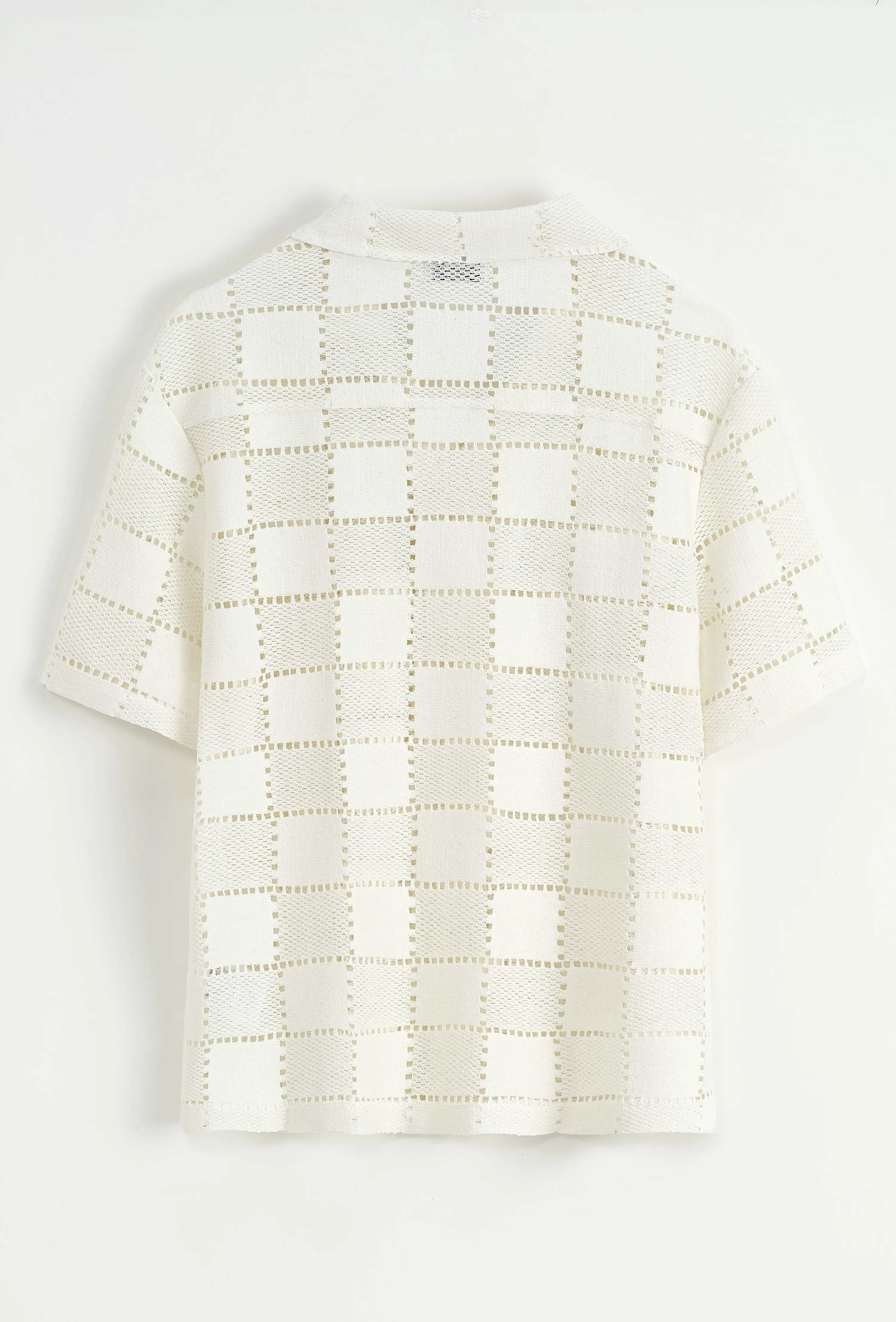 Chemise unie à motif carré - Image 8