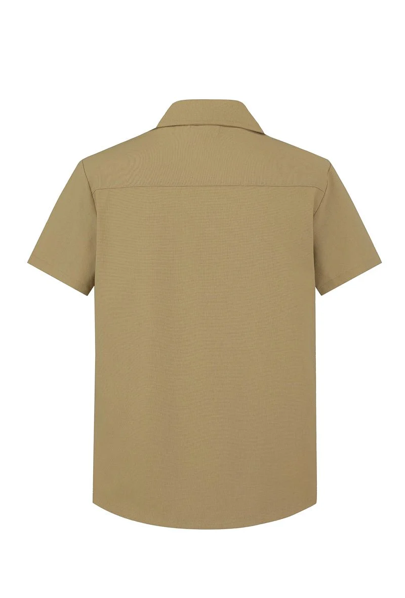 Chemise unie manches courtes bi-matiere - Image 2