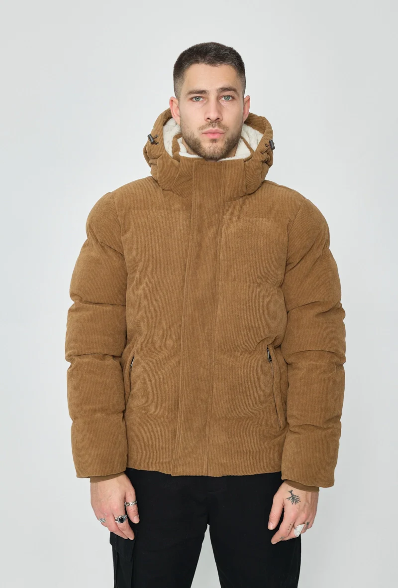 Doudoune à capuche effet daim - Image 10