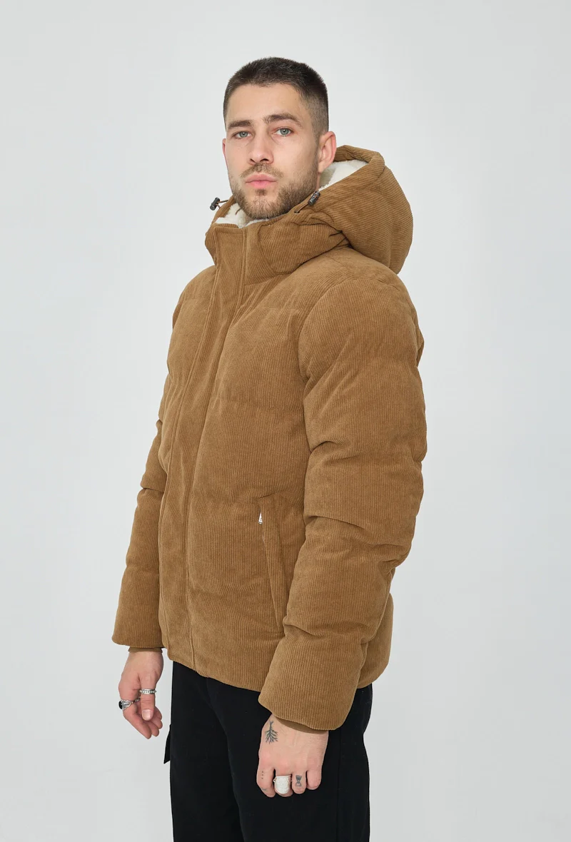 Doudoune à capuche effet daim - Image 12