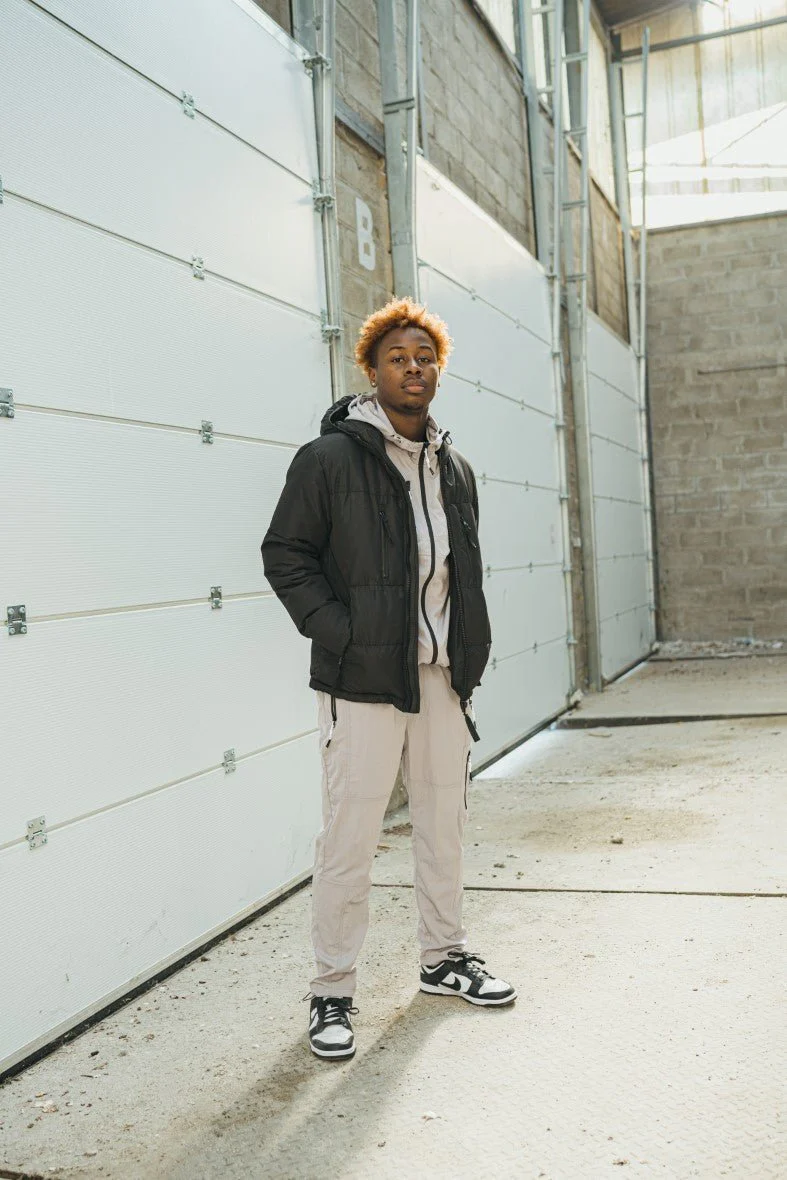 Blouson bi couleur à capuche - Image 3