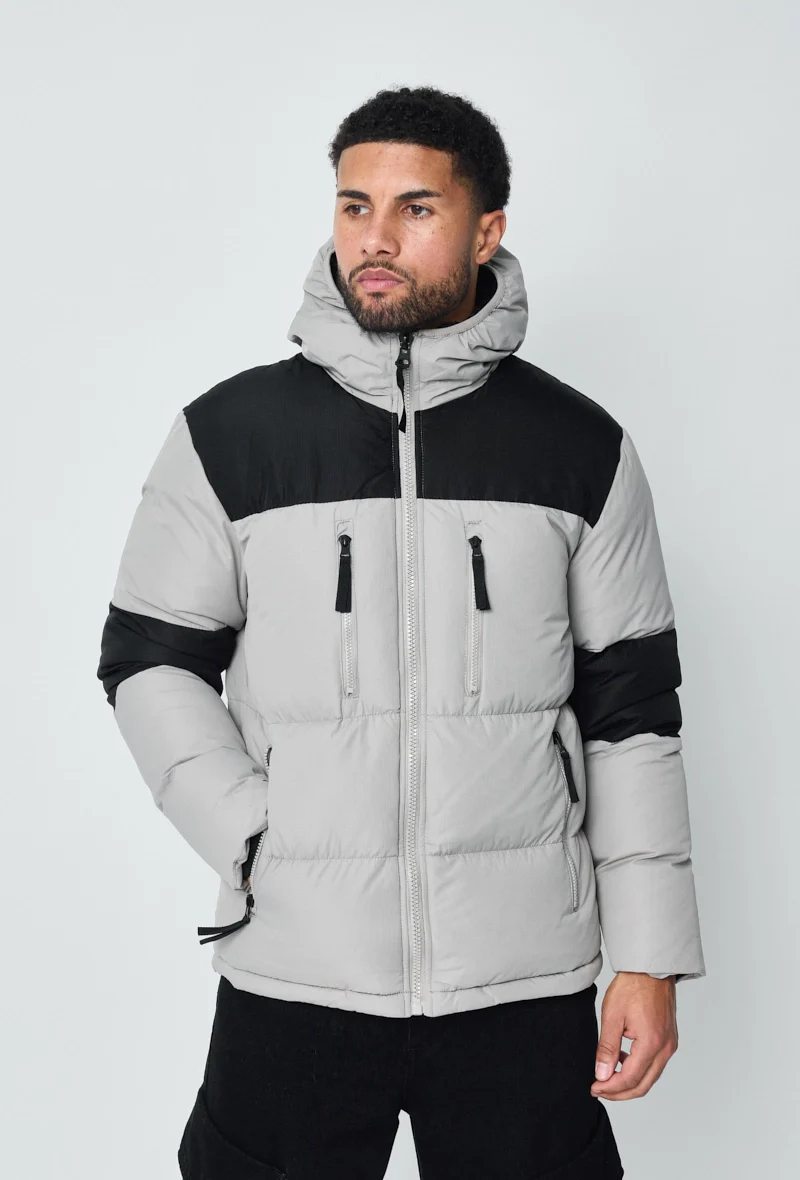Blouson bi couleur à capuche - Image 5