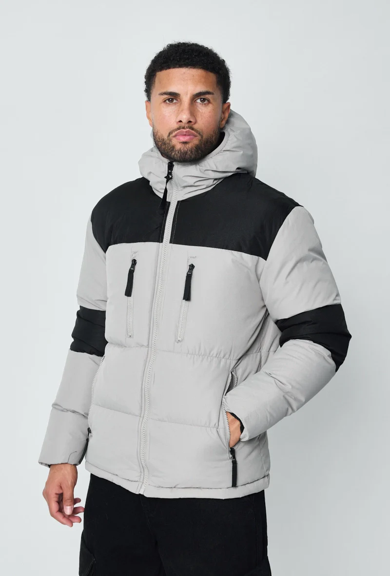 Blouson bi couleur à capuche - Image 6