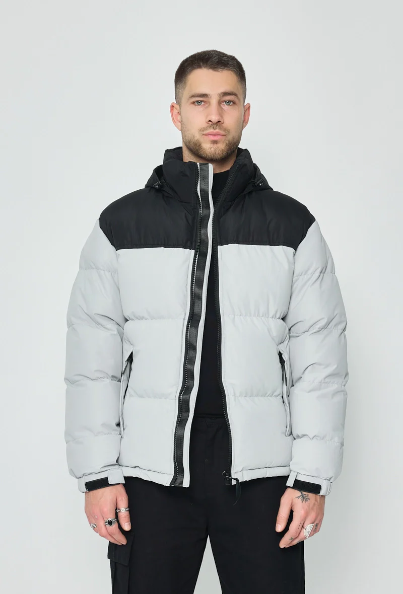 Blouson bi couleur à capuche - Image 15