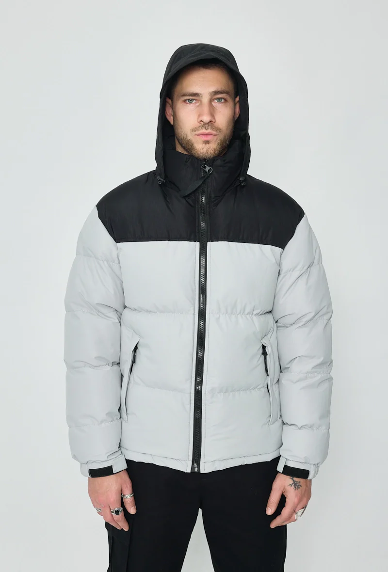 Blouson bi couleur à capuche - Image 17