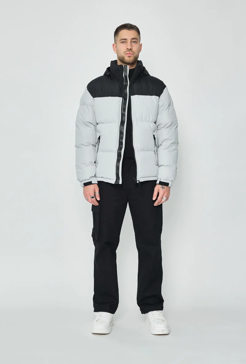Blouson bi couleur à capuche - Image 18