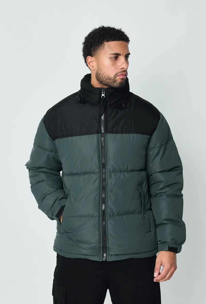 Blouson bi couleur à capuche - Image 36