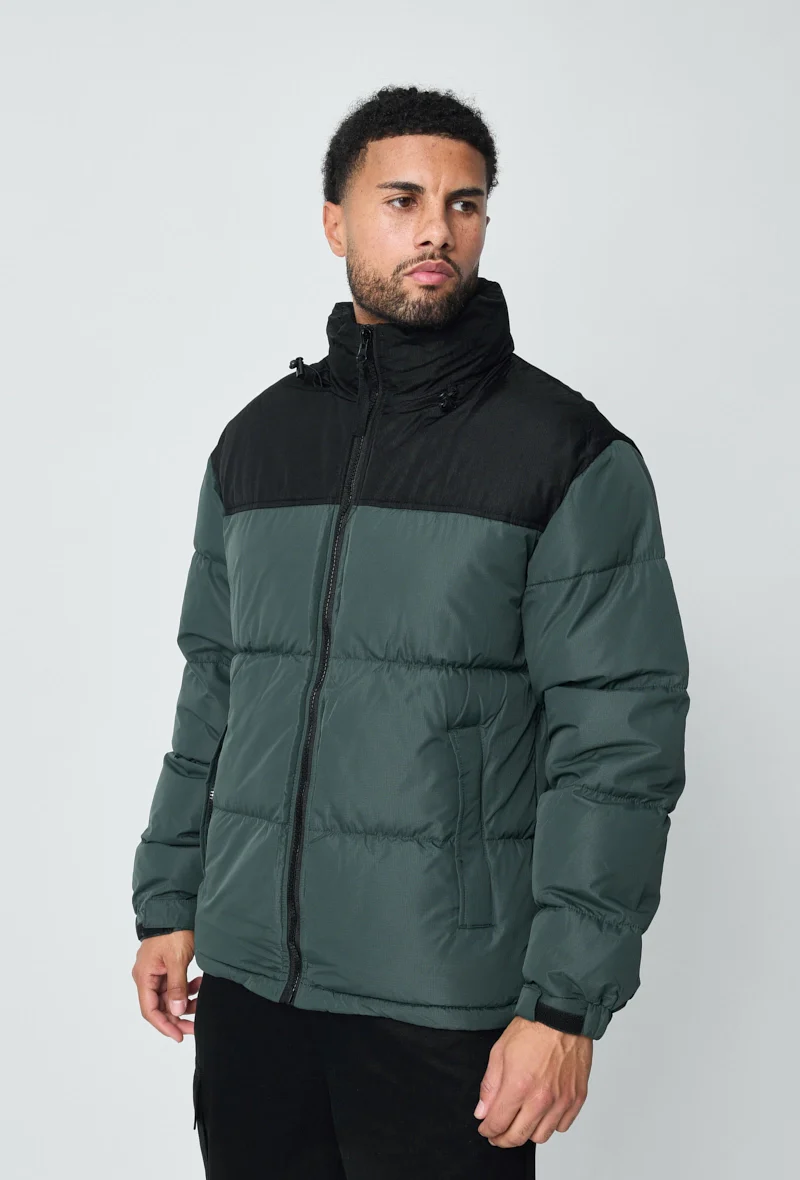 Blouson bi couleur à capuche - Image 37