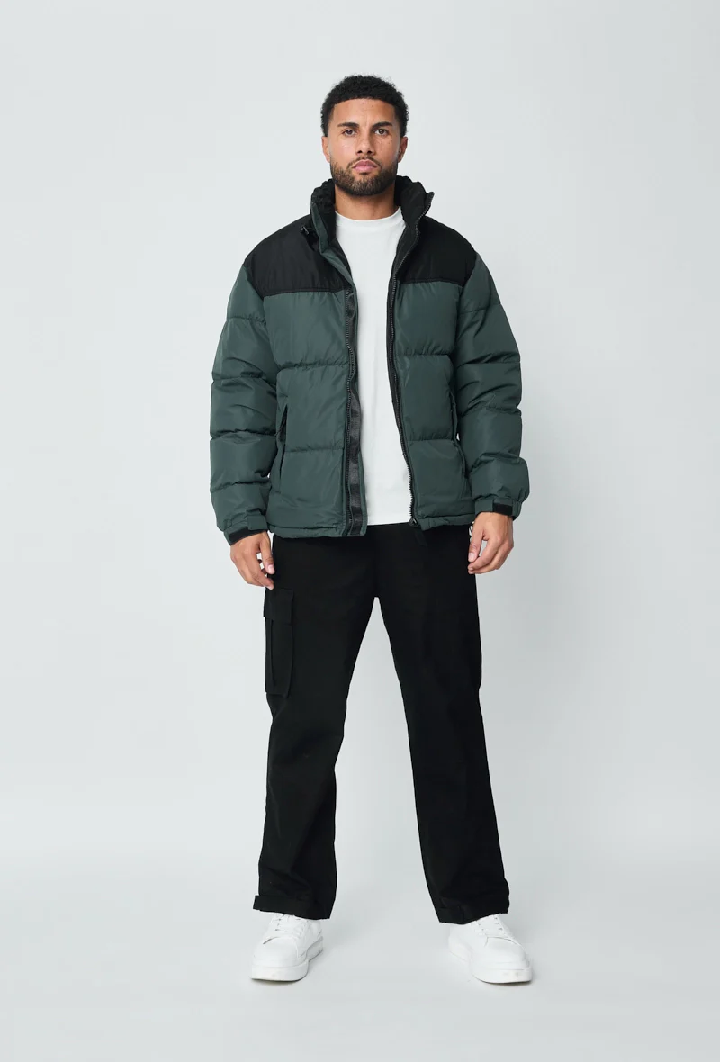 Blouson bi couleur à capuche - Image 40