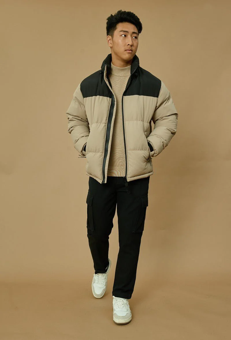 Blouson bi couleur à capuche - Image 9