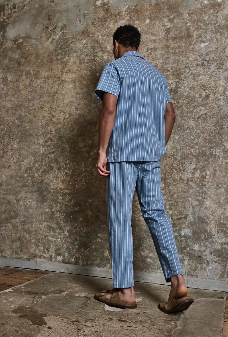 Ensemble à rayures chemise manches courtes pantalon - Image 12