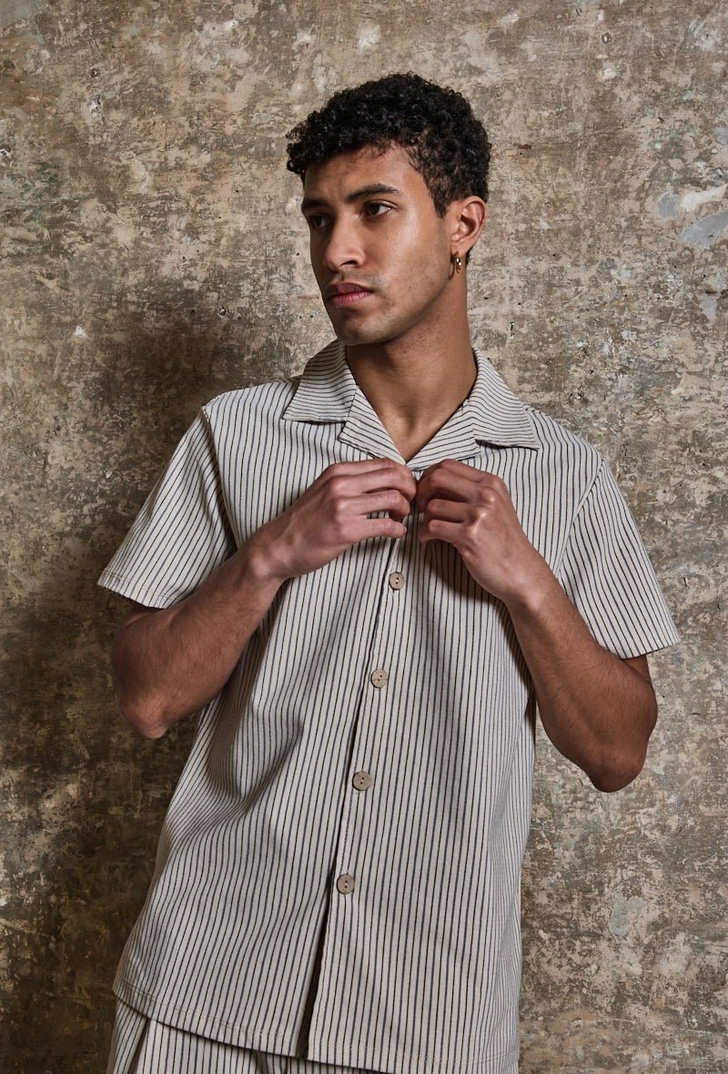Ensemble à rayures chemise manches courtes pantalon - Image 16