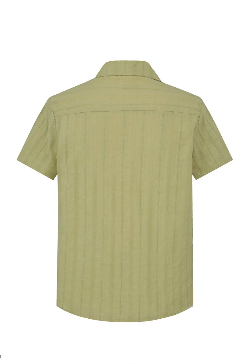 Ensemble à rayures chemise manches courtes short - Image 14