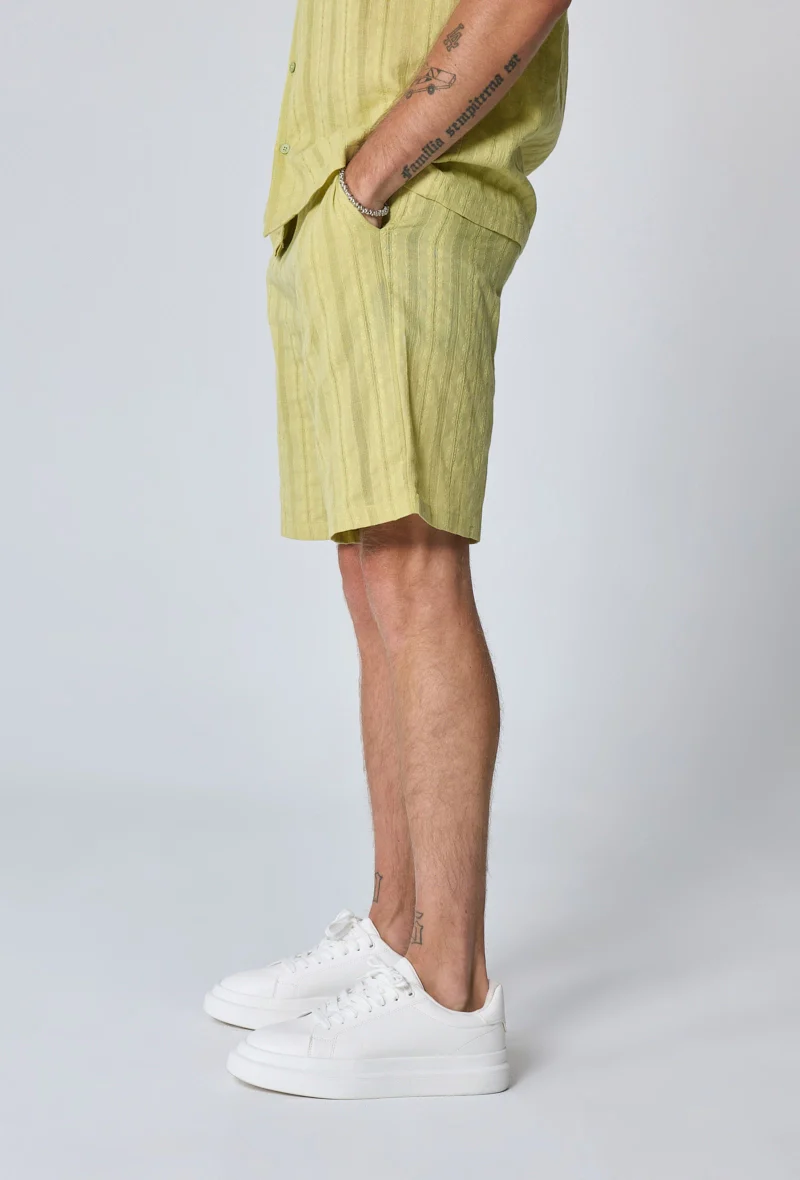Ensemble à rayures chemise manches courtes short - Image 16