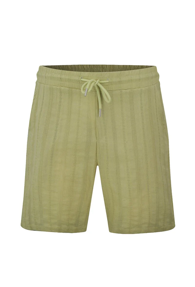 Ensemble à rayures chemise manches courtes short - Image 17