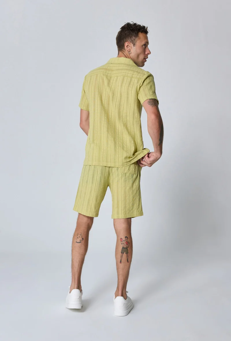 Ensemble à rayures chemise manches courtes short - Image 18