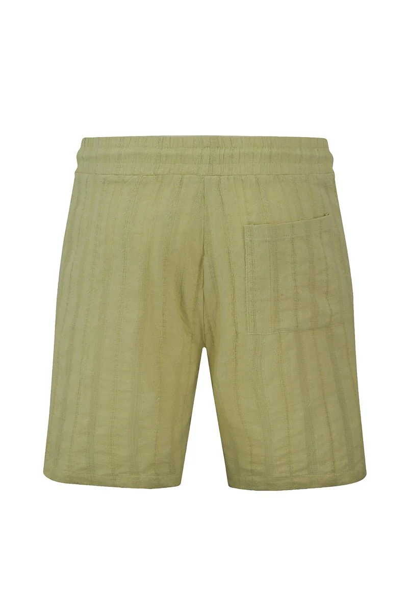 Ensemble à rayures chemise manches courtes short - Image 19