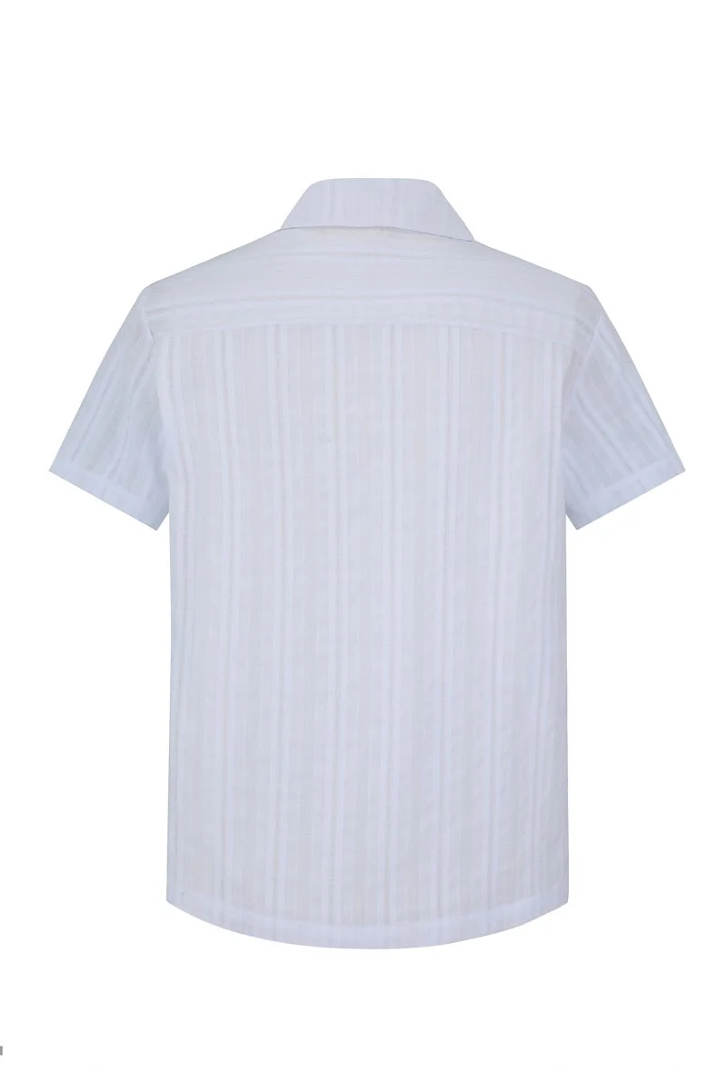 Ensemble à rayures chemise manches courtes short - Image 22