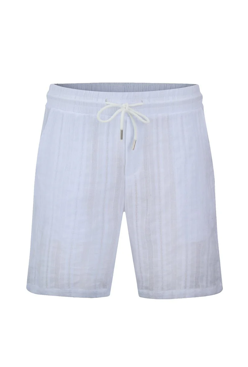 Ensemble à rayures chemise manches courtes short - Image 23