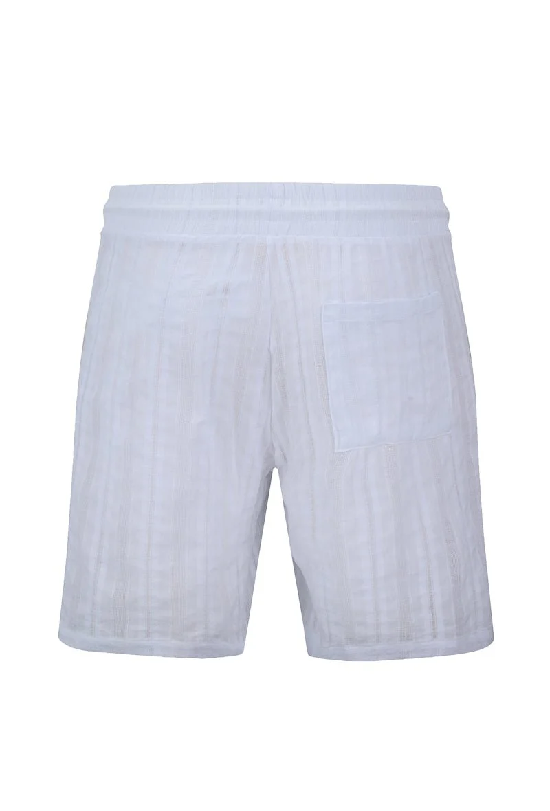 Ensemble à rayures chemise manches courtes short - Image 24