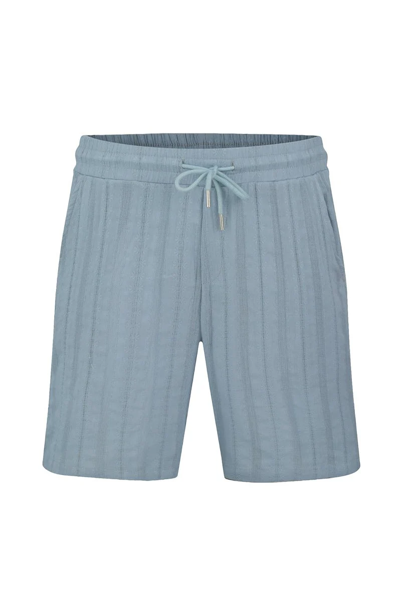 Ensemble à rayures chemise manches courtes short - Image 7