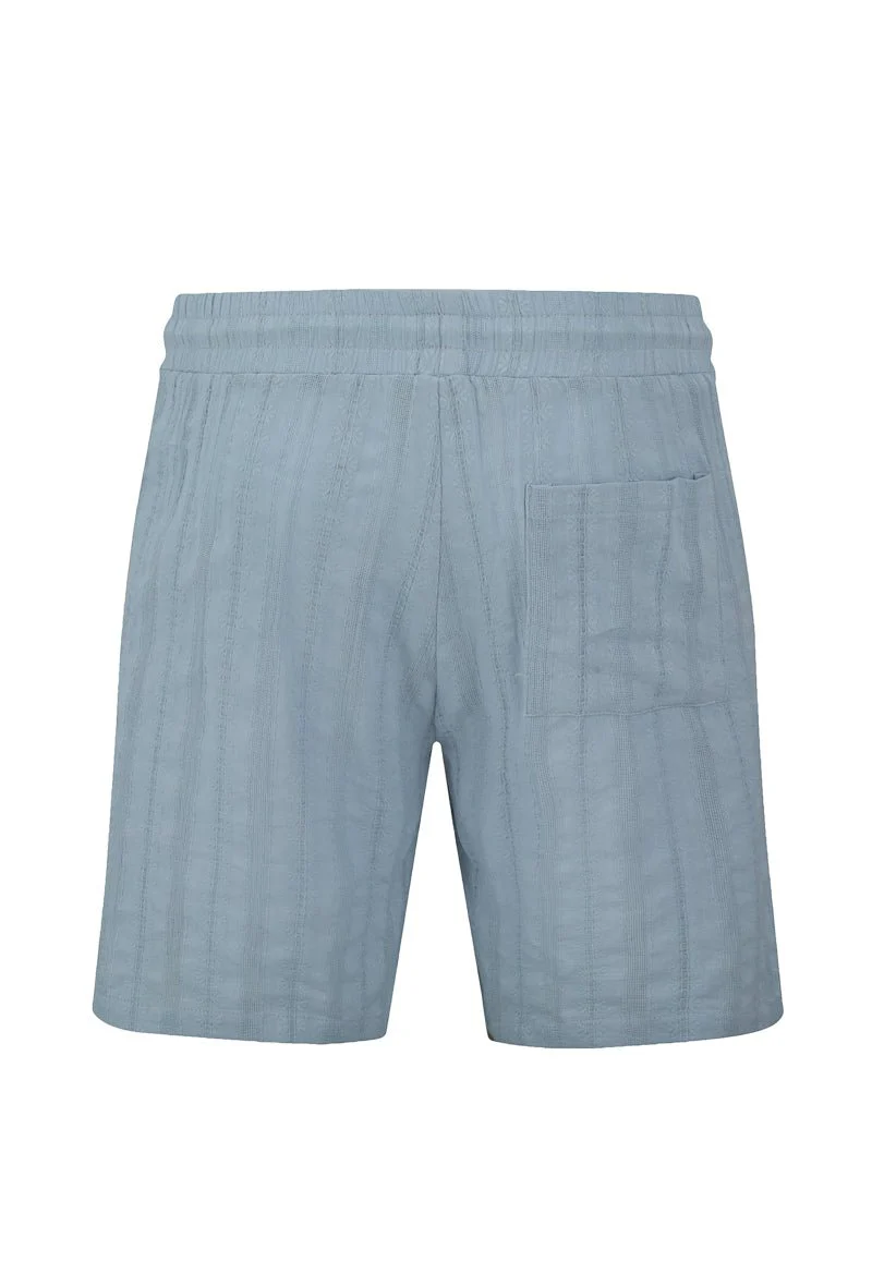 Ensemble à rayures chemise manches courtes short - Image 8