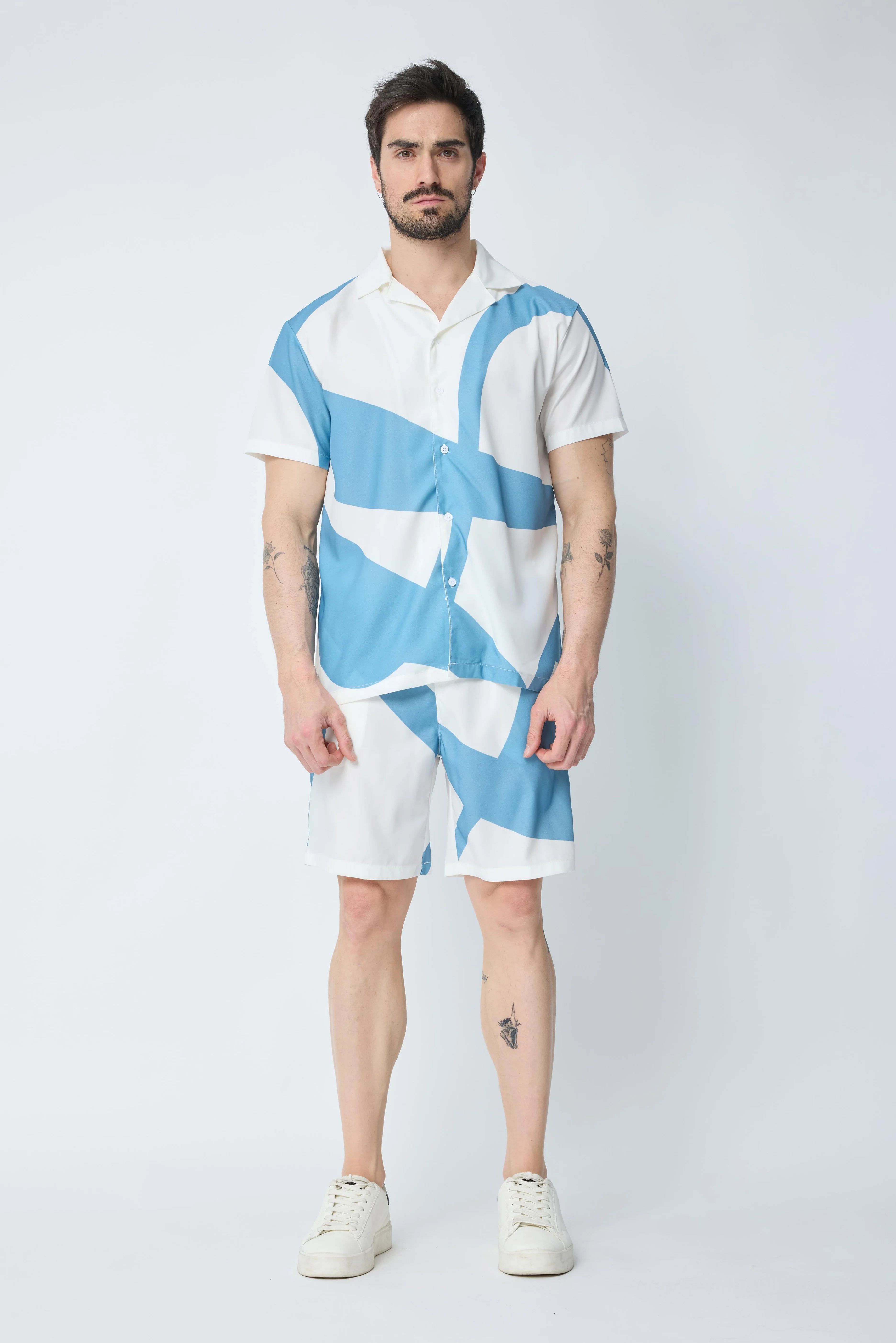 Ensemble chemise et short à motif