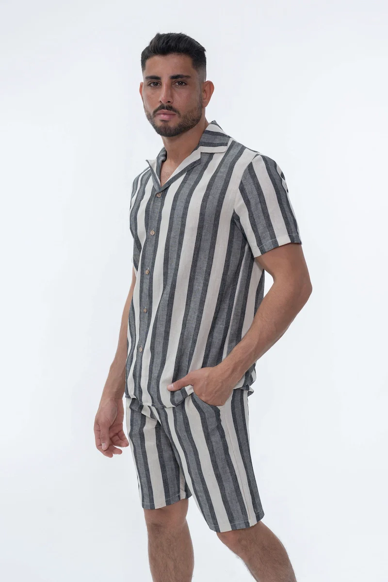 Ensemble chemise et short à rayures - Image 10