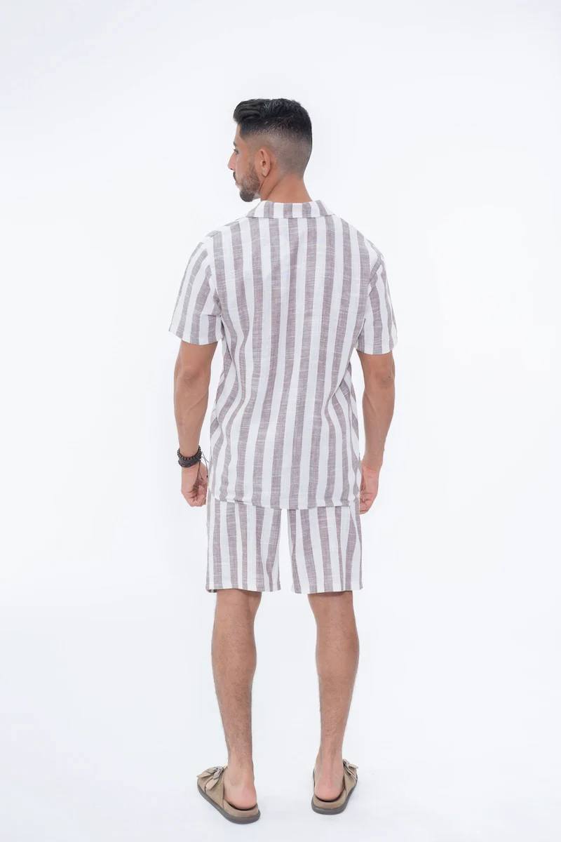 Ensemble chemise et short à rayures - Image 6