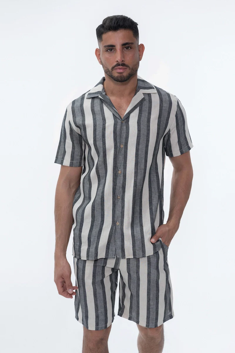 Ensemble chemise et short à rayures - Image 9
