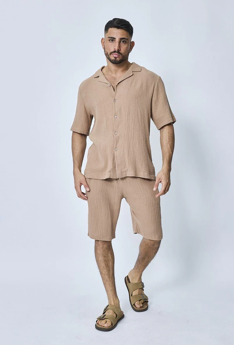 Ensemble chemise et short casual gaze de - Image 21