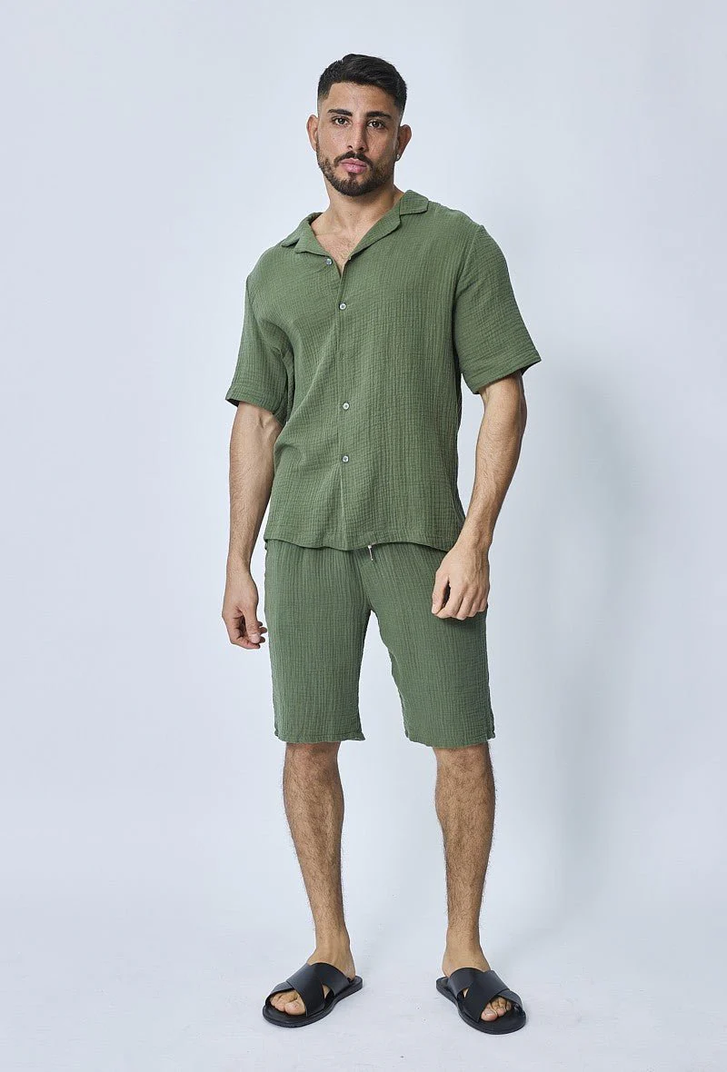 Ensemble chemise et short casual gaze de - Image 26
