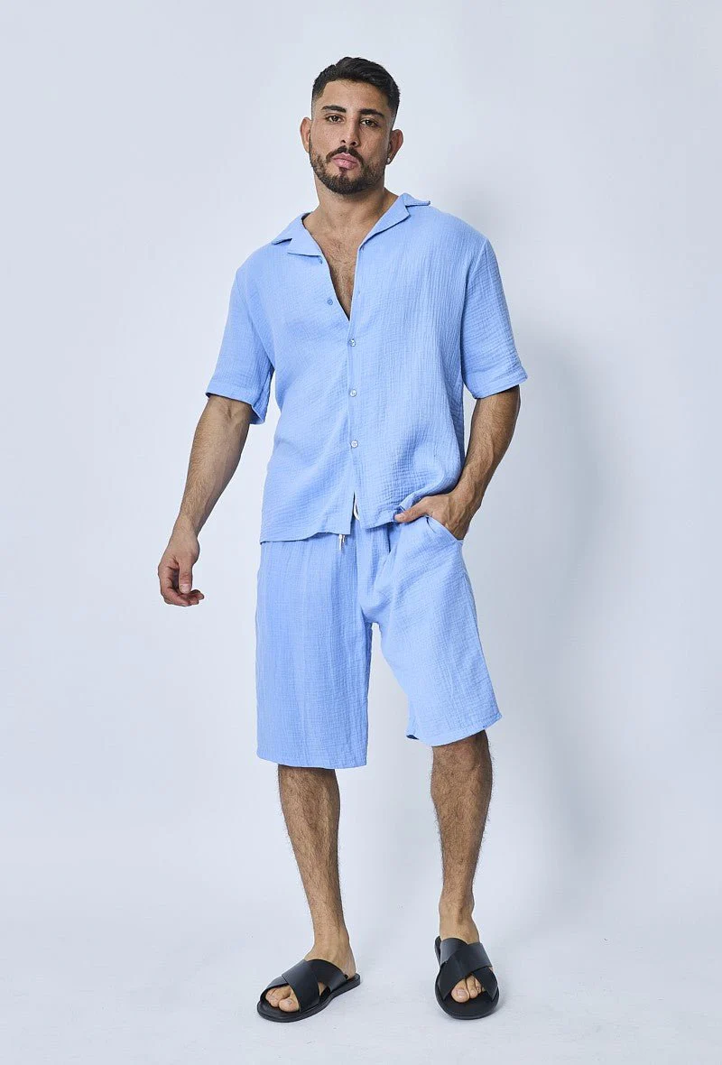 Ensemble chemise et short casual gaze de - Image 33