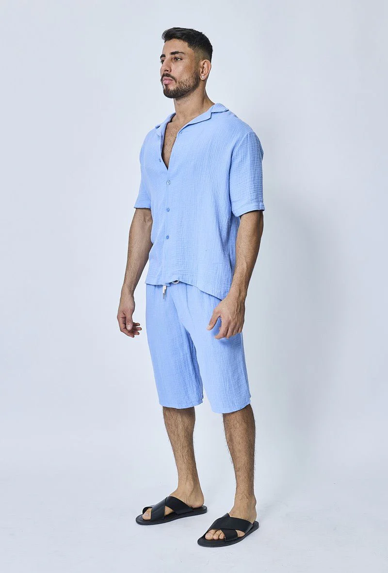Ensemble chemise et short casual gaze de - Image 37