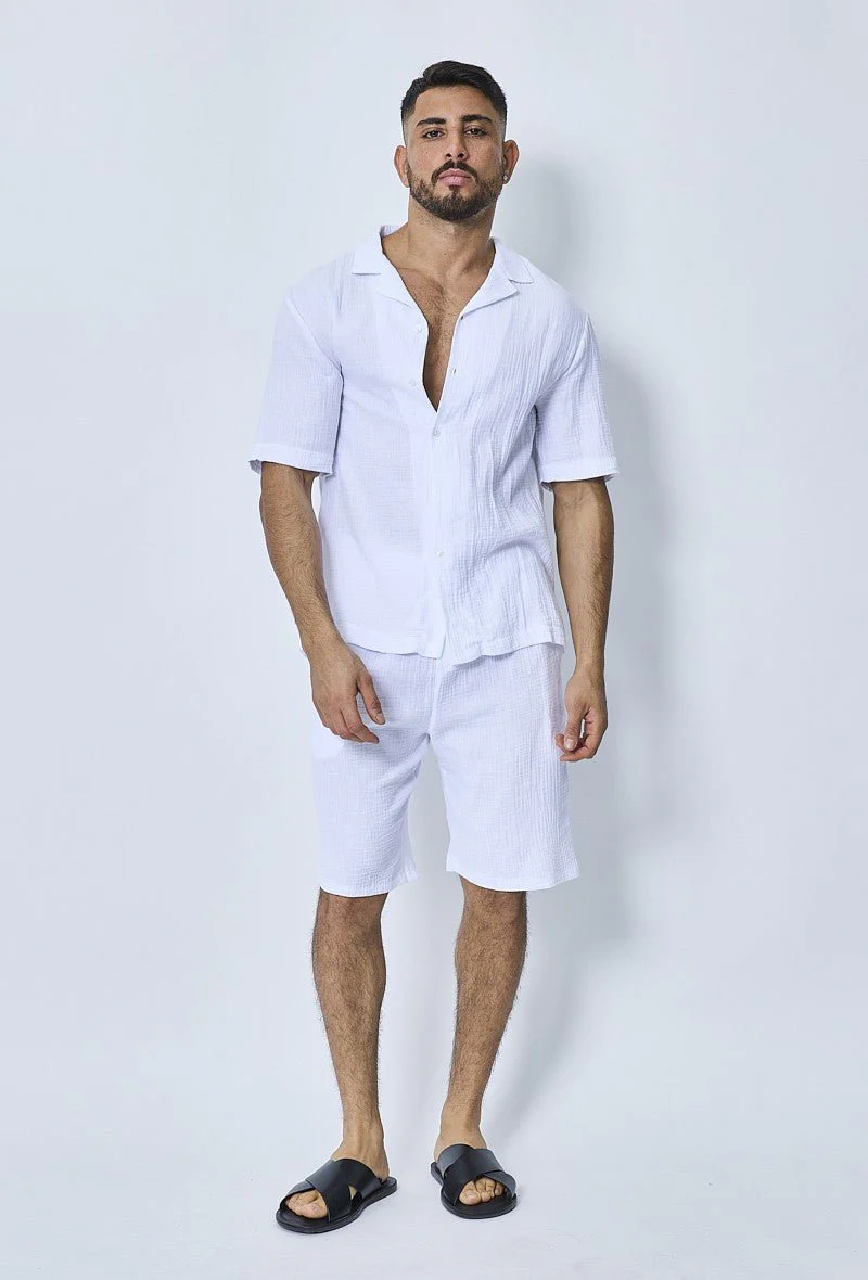 Ensemble chemise et short casual gaze de - Image 39