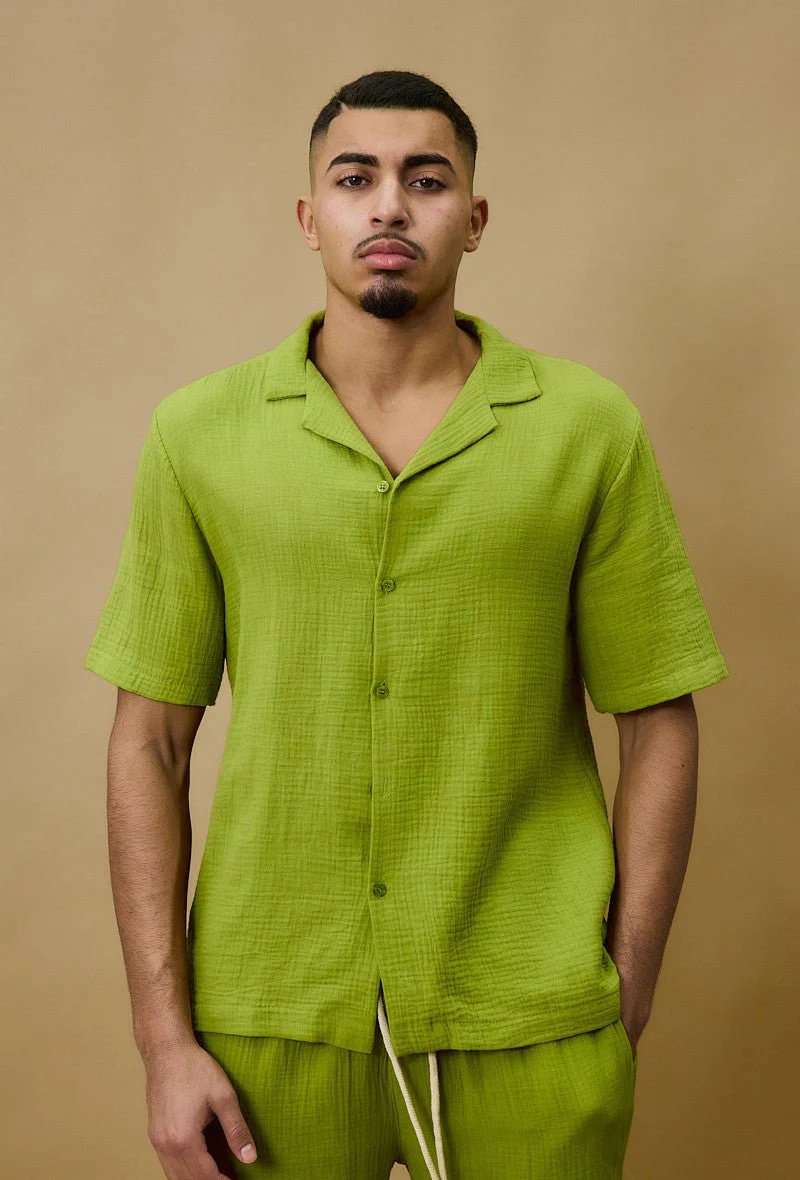 Ensemble chemise et short casual gaze de - Image 4