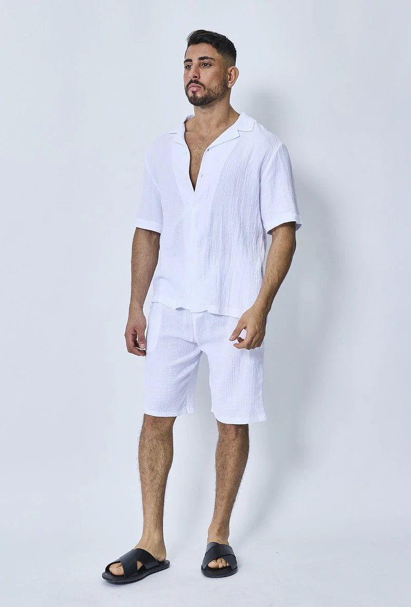 Ensemble chemise et short casual gaze de - Image 40