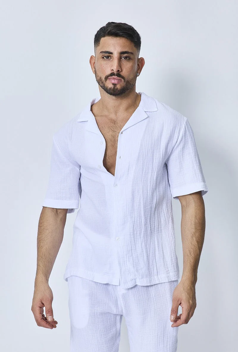 Ensemble chemise et short casual gaze de - Image 42